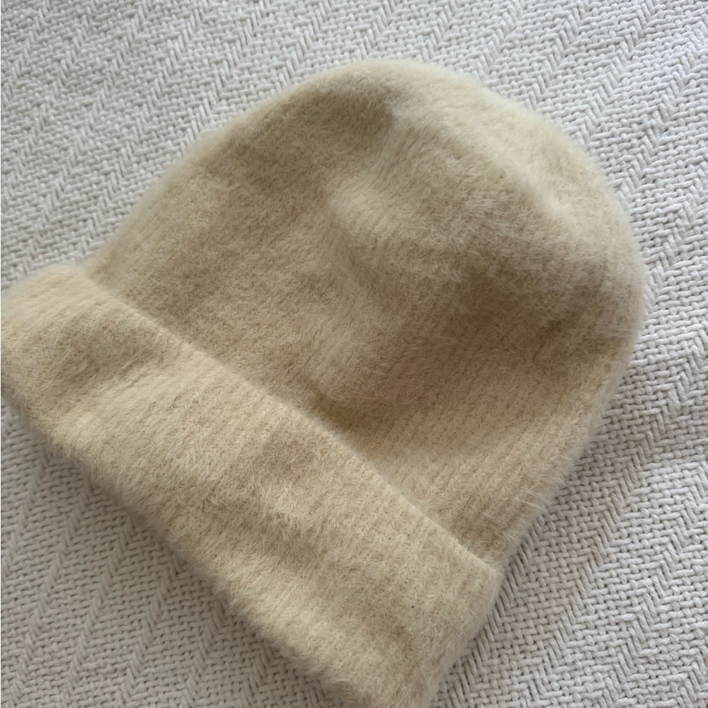Soft white beanie